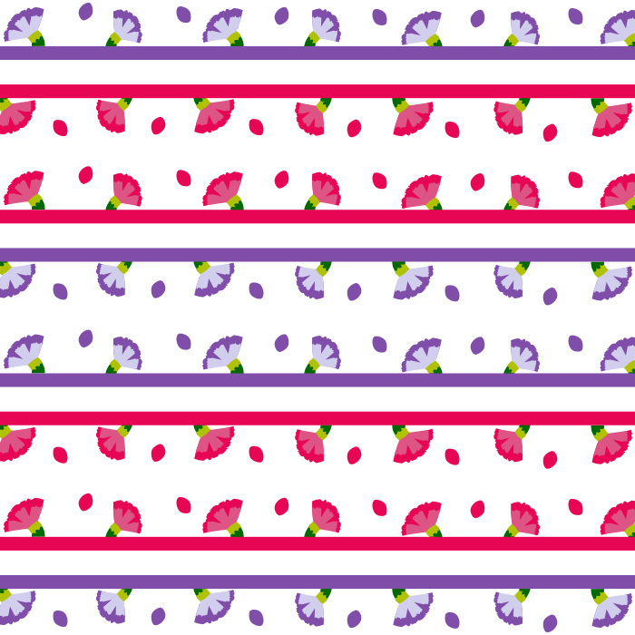 尊敬与关怀。康乃馨印刷罗纹带